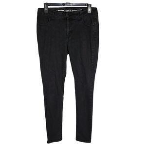 Old Navy Womens Jeans Size 8 Reg Black Super Skinny Mid Rise Casual Denim